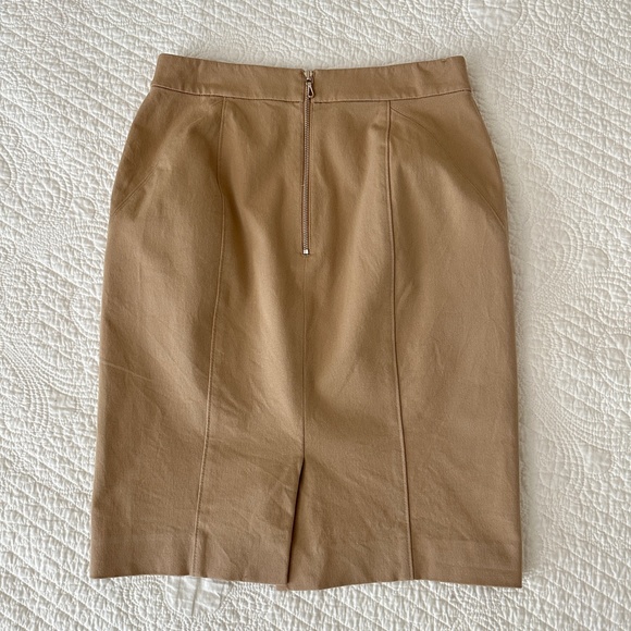 Ann Taylor Stretch Pencil Skirt Women’s 00 Petite Tan Khaki - Picture 7 of 7